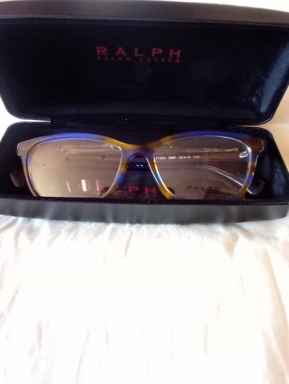 Ralph Lauren RA7133U 5987 Striped Brown Blue Eyeglasses 53mm